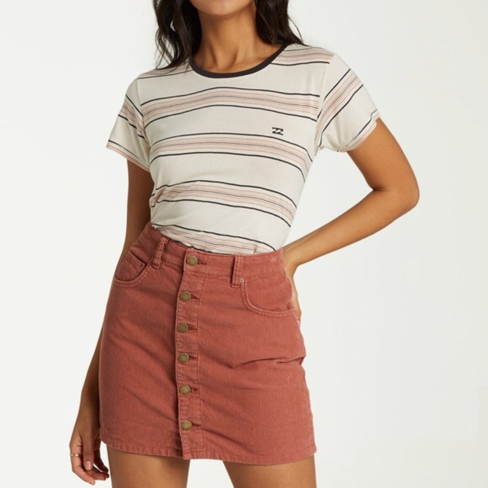 NWT billabong good life corduroy skirt